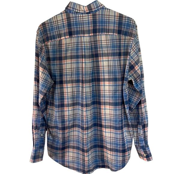 Vineyard Vines men’s small long sleeved blue white pink plaid button down shirt - Picture 4 of 7